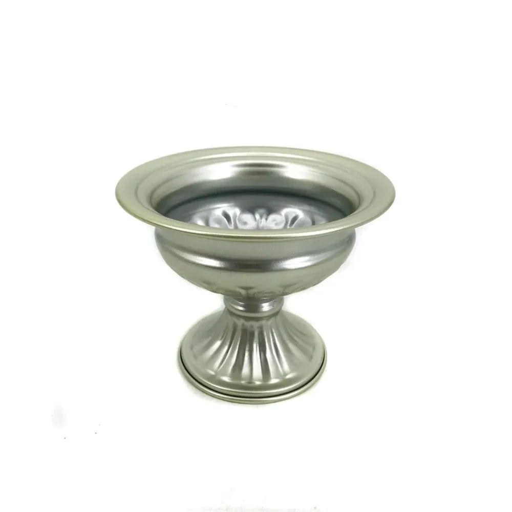 European Retro Flower Vase Metal High-footed Urn-shaped Vase Elegant Luxury Flower Pots Hotel Vue style 5