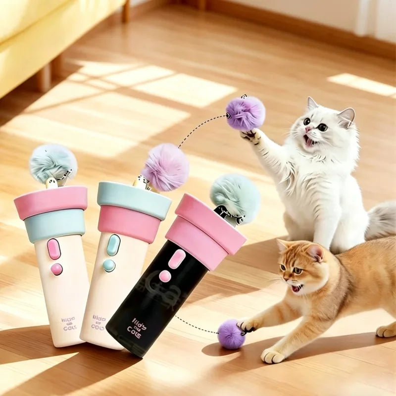 Electric Cat Teaser Launcher One Tap Reusable Ball Toy For Cats Indoor Play Exercise For Busy Cat Owners Perfect Christmas Gift Vue