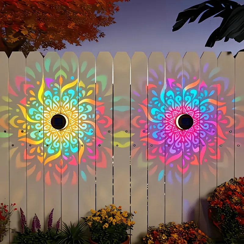 1-8PCS Solar Flower Sun Wall Lantern Outdoor Waterproof Garden Decorative Light Landscape Sconce for Yard Home Exterior Vue