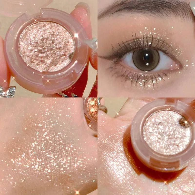 Diamond Eye Shadow Palette Gorgeous Glitter Eyeshadow Glossy Shiny Highlighter Shadow Shimmer Cowherd Weaver Girl Eyes Makeup Vue