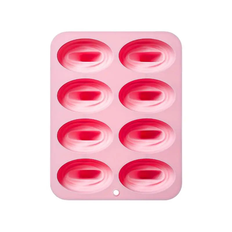 8-hole Shark Fin Shape Cake Silicone Mold Three-dimensional Ice Grid Chocolate Mould Baking Accessories〔CC11〕 Vue Pink