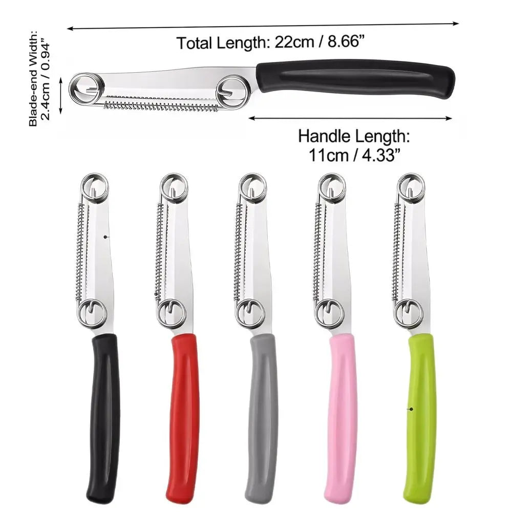 Stainless Steel 2 in 1 Peeler Slicer Quick Slicing Portable Vegetable Fruit Peeler Rustproof Sturdy Handle Scallion Cutter Vue