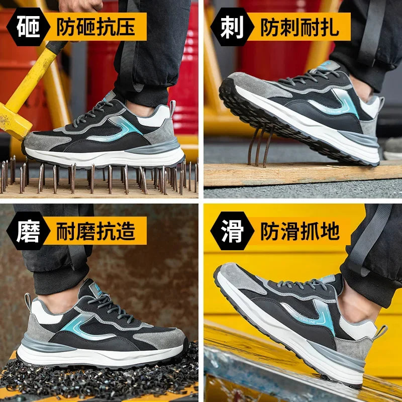 Men's Composite Toe Anti-Static Safety Work Shoes – Lightweight Safety Work Shoes Vue