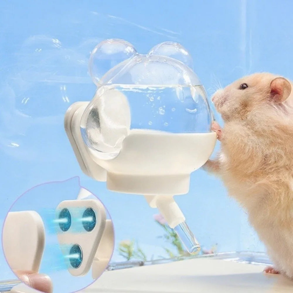 Prevent Dripping Hamster Magnetic Kettle Magnetic Rack Automatic Hamster Water Bottle 220ml Wall Mounted Pet Water Dispenser Vue