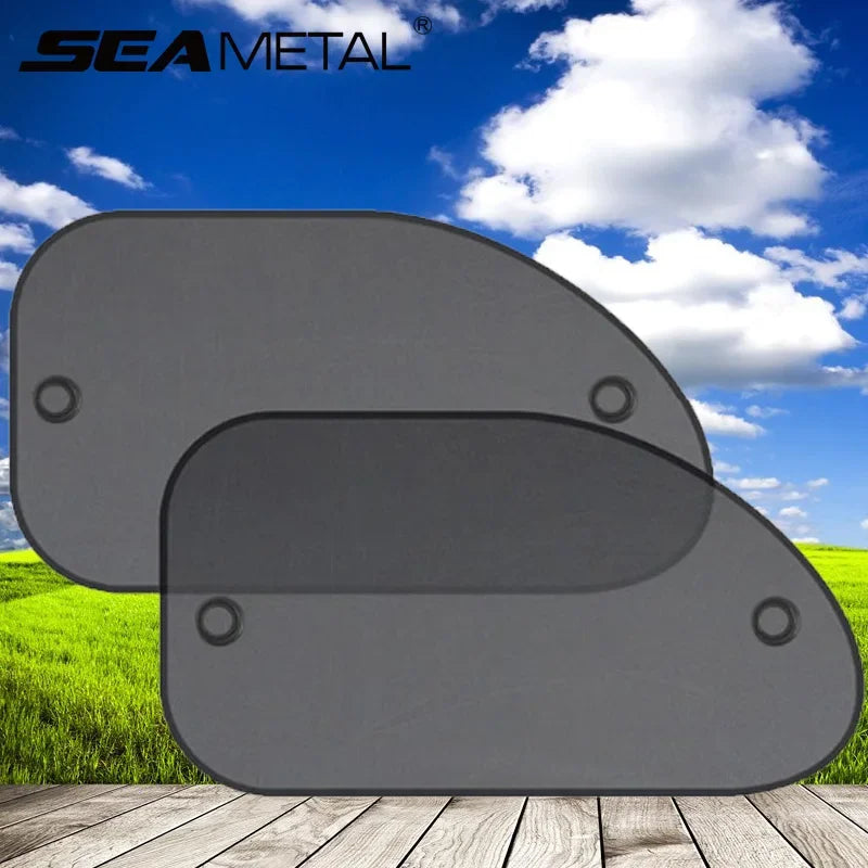 SEAMETAL Car Side Window Sun Shade Curtain Suction Cup Sun Protection Cover Car Window Curtains Sunshade Summer UV Blocking Film Vue