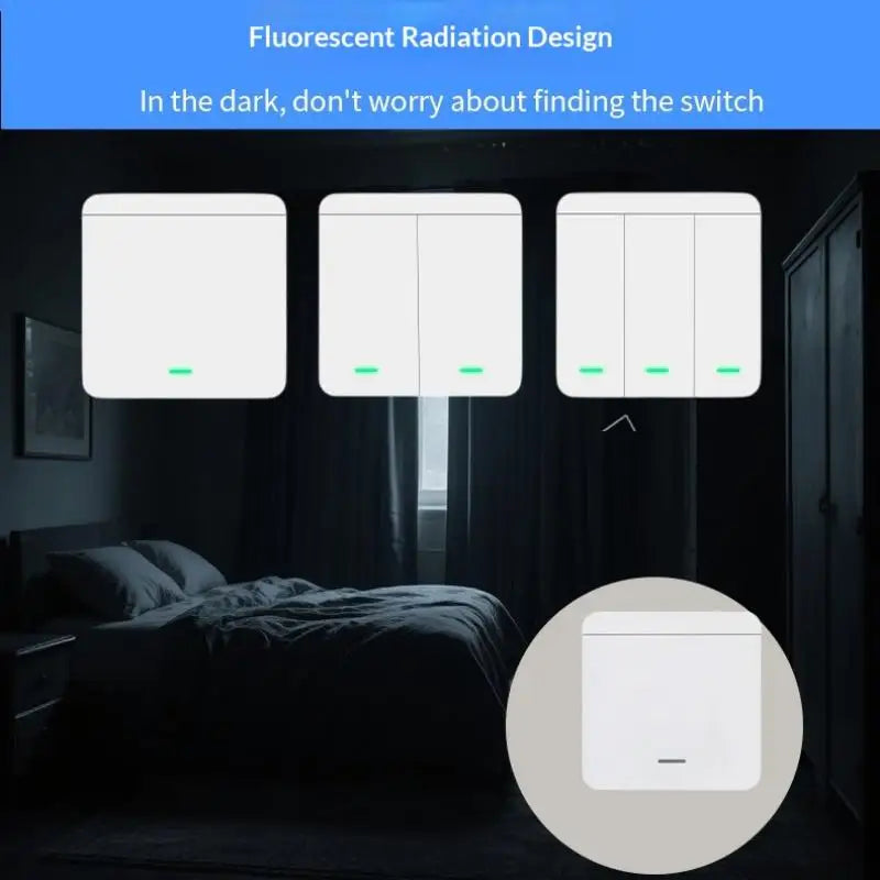 Wireless ON OFF RF433 Module Remote Control Light Switch 1/2/3 Gang Push Button Wall Light Switch For Light Bulb Chandelier Vue