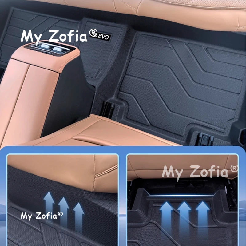Custom Fit For BYD Han L DM EV 2025 2026 Car Interior Car Floor Mat Waterproof TPE Car Mat Waterproof Foot Liner Accessories Vue