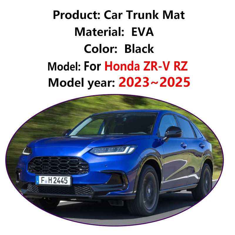 EVA Car Trunk Mat For Honda ZR-V ZRV ZR V RZ 2023 2024 2025 HR-V HRV Vezel Cargo Waterproof Carpet Storage Pad Auto Accessories Vue