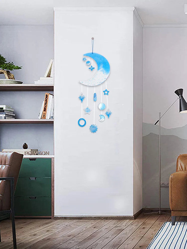 Silicone Moon Wind Chimes DIY Mould Set – Resin Casting Kit Silicone Craft Mould Vue