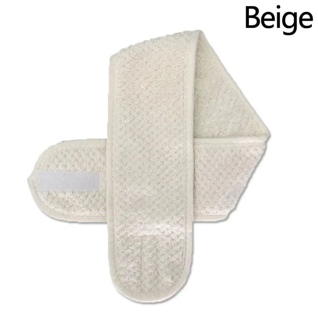 Accessories Hairband Adjustable Wide Make Up Non Slip Yoga Spa Bath Shower Makeup Cosmetic Headband Women Wash Face Vue M123 Beige Size fits all