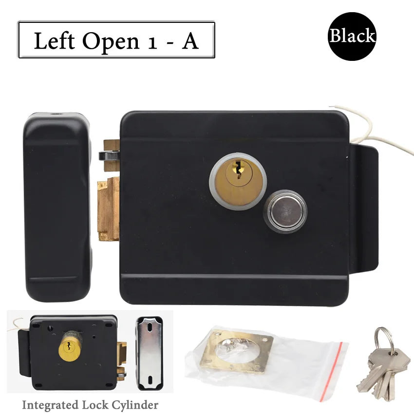 Brand New Electronic Magnetic Door Lock lectric Control Lock For 12V DC Access Control System Video Intercom Door Phone System Vue A Black