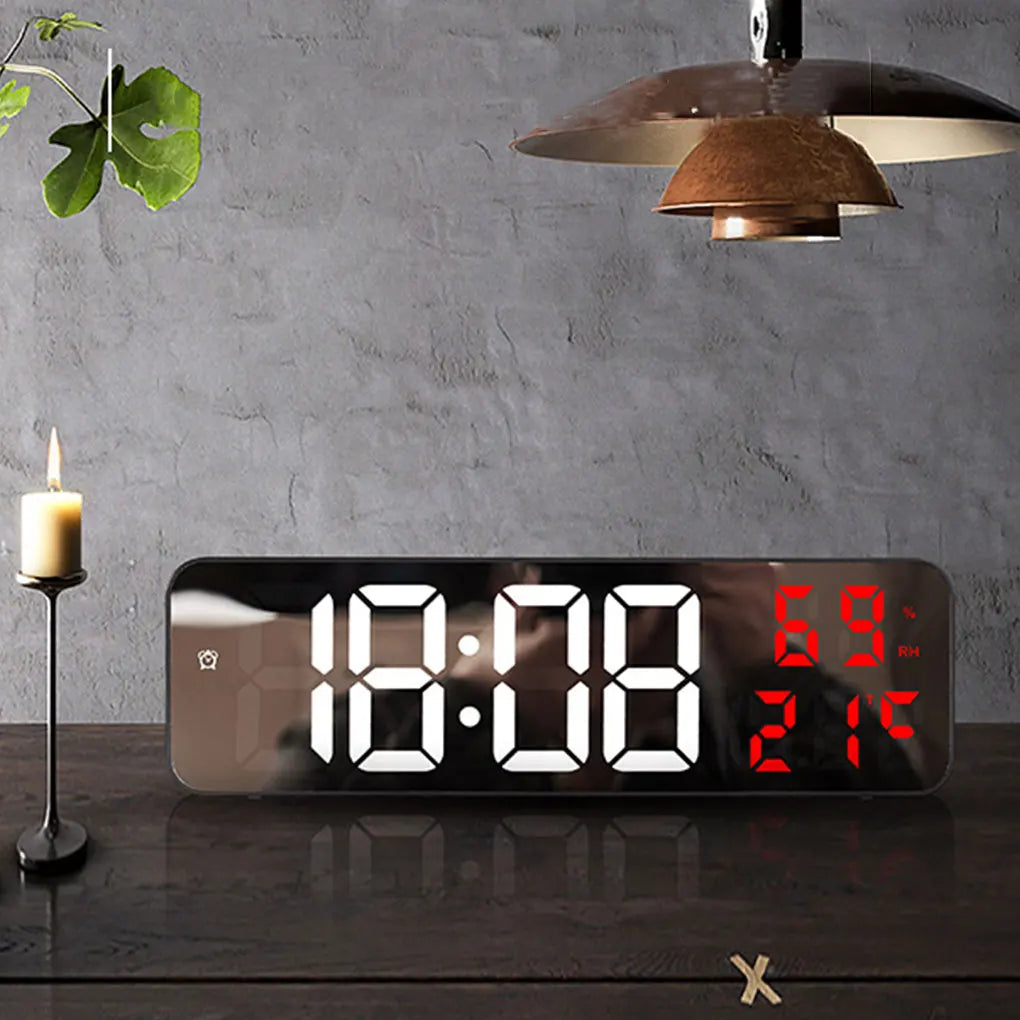 FangNymph Large LED Digital Clock – Temp, Humidity & Timer LED Digital Clock Vue