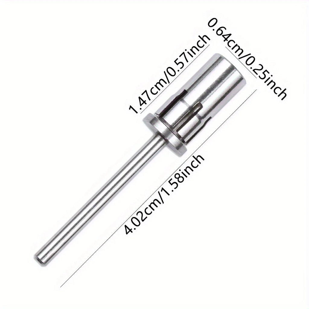 Nail Art Dead Skin Removal Sanding Band Mandrel Bit 1PC Silver Golden Color Titanium Grinding Head Shaft Manicure Pedicure Tool Vue