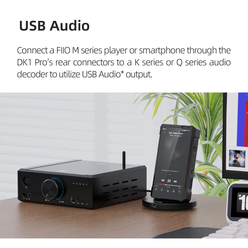 FiiO DK1 Pro Multifunction Dock | USB Audio & Type-C Charging Multifunction Audio Dock Vue