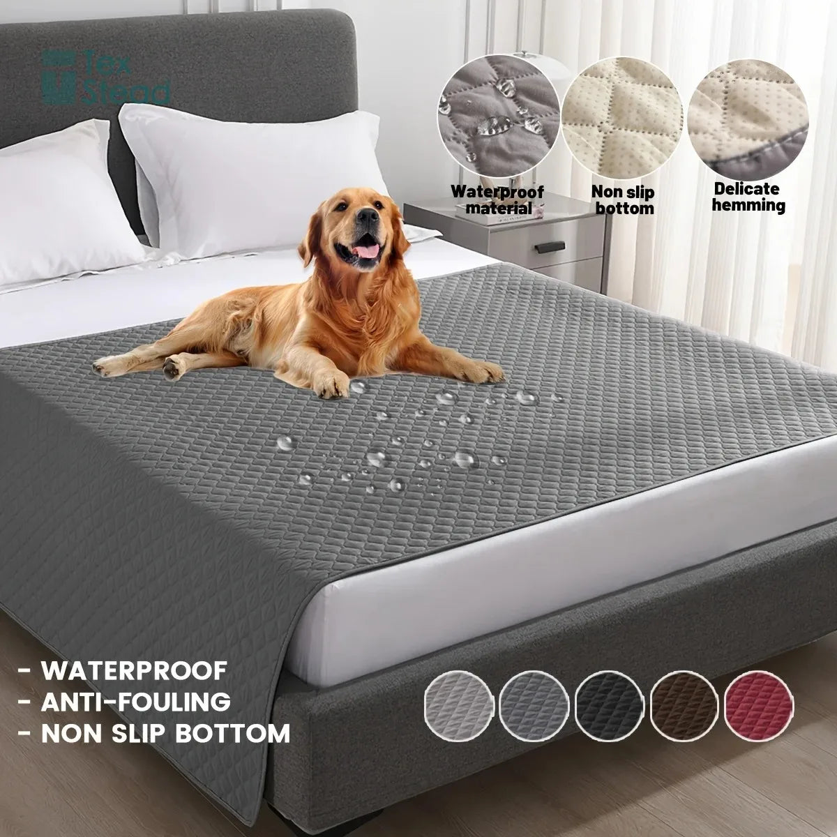 Anti Leaking & Non-Slip Dog Bed Cover,Pet Blanket Sofa Pet Bed Mat,Mattress Protectors Car,Furniture Couch Cover for Cats Dogs Vue