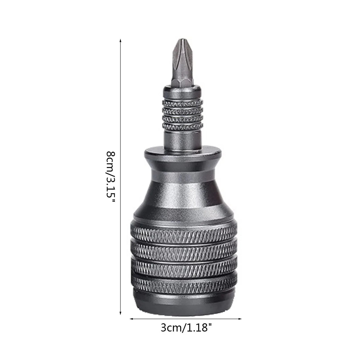 7-in-1 Industrial Mini Screwdriver Set - Aluminum Alloy Handle with High Hardness Phillips/Slotted Bits Multi-Function EDC Tool Vue