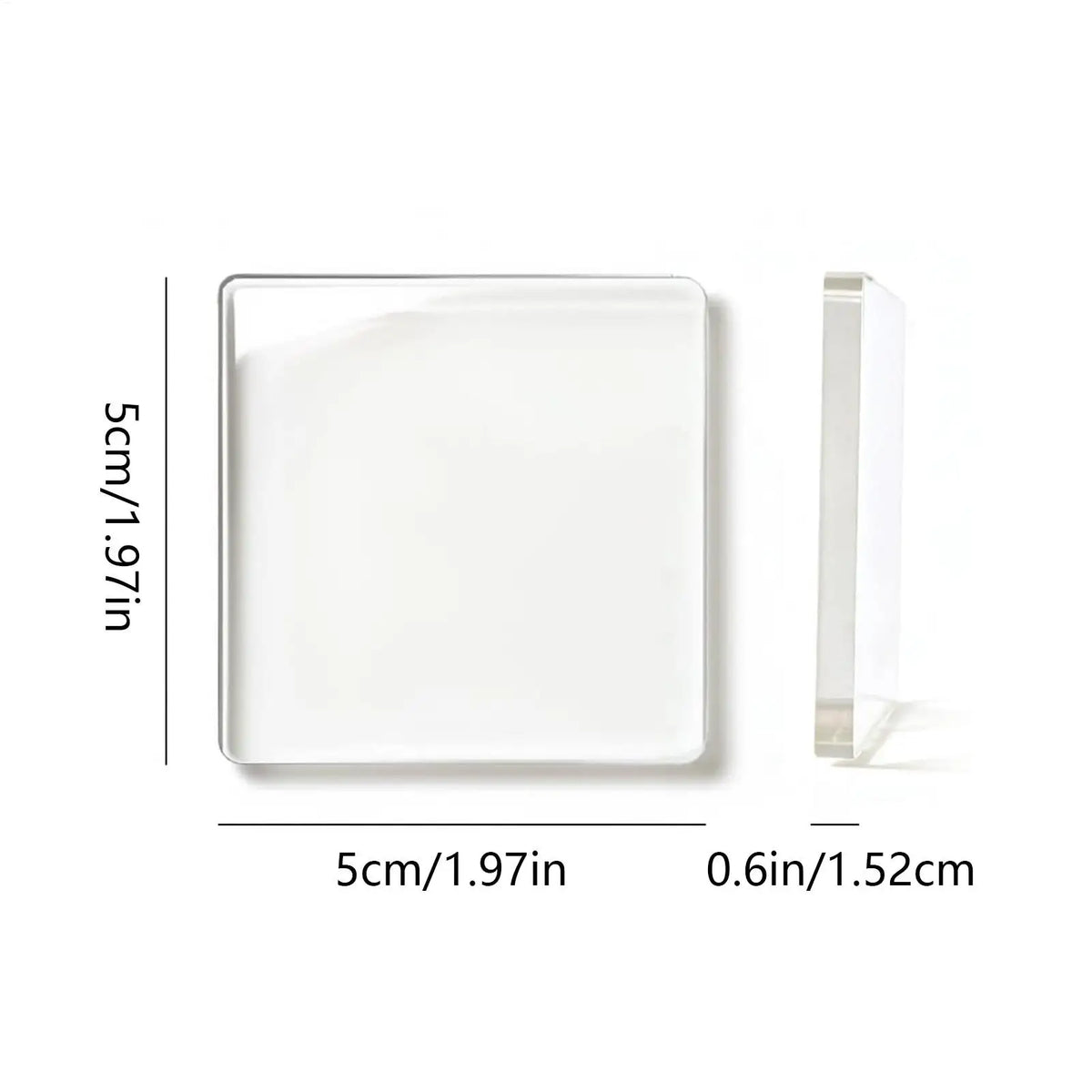 10 Piece Adhesive Acrylic Square Magnet Making Kit Clear Refrigerator Magnet Design Set for Kitchen Cabinet Classroom Vue