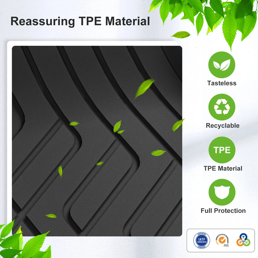 Smabee Left Drive for Chery Explore 06/JAECOO J7 PHEV 2024-2026 (SHS Hybrid Only) Car Floor Mats Trunk Pad TPE All Weather Black Vue