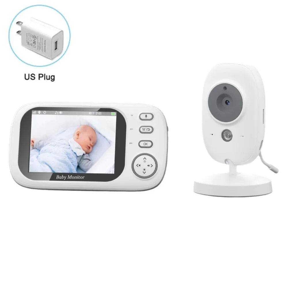 3.5-inch LCD ABM600 Baby Monitor Wireless 2 Way Audio Real-time Video Baby Monitor Upgraded Camera Real-time Video Vue US Plug