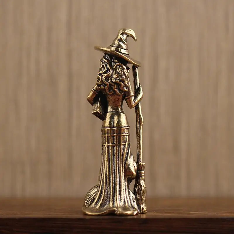 1PCS Magic Moon Witch Ornament, Home Decor, Living Room/Entrance Decoration, Home Furnishings, Wizard Statue Vue