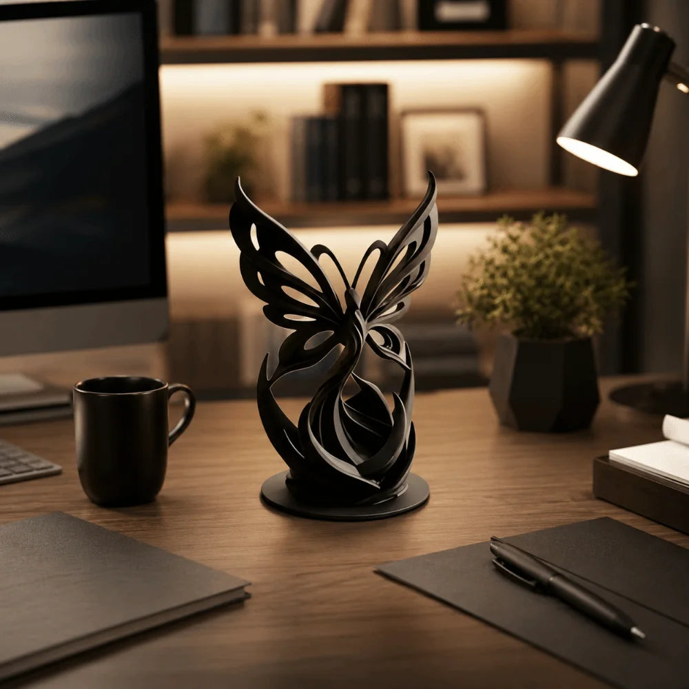 Creative 3D Printed Butterfly Sculpture Hollow Minimalist Twist Butterfly Statue Home Decor Desktop Art Ornament Gift Vue