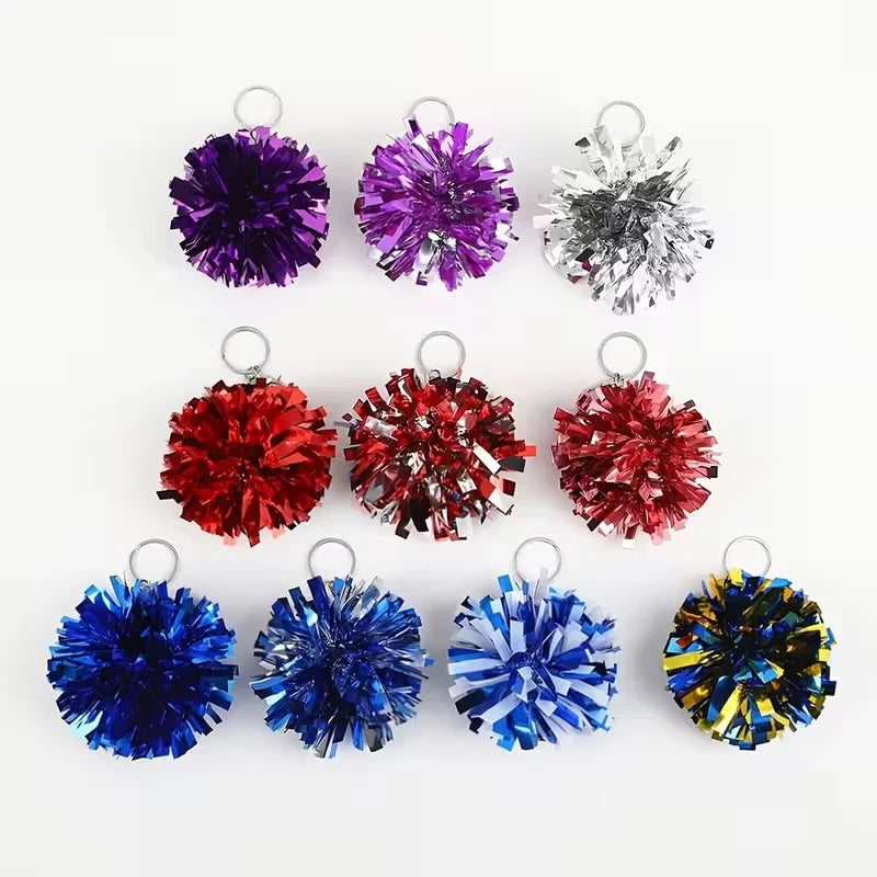 Colorful Cheer Pom Keychains Cheerleader Cheerleading Keyring Charm Vue