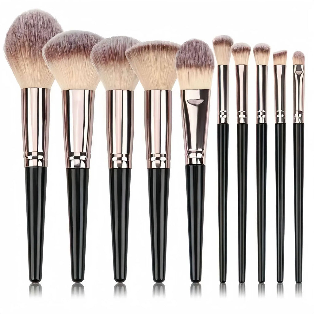 10-20PCS Makeup Brushes Set Soft Fluffy Eyeshadow Foundation Concealer Blending Blush Brush Professional Women Beauty Tool Vue 10 - Black