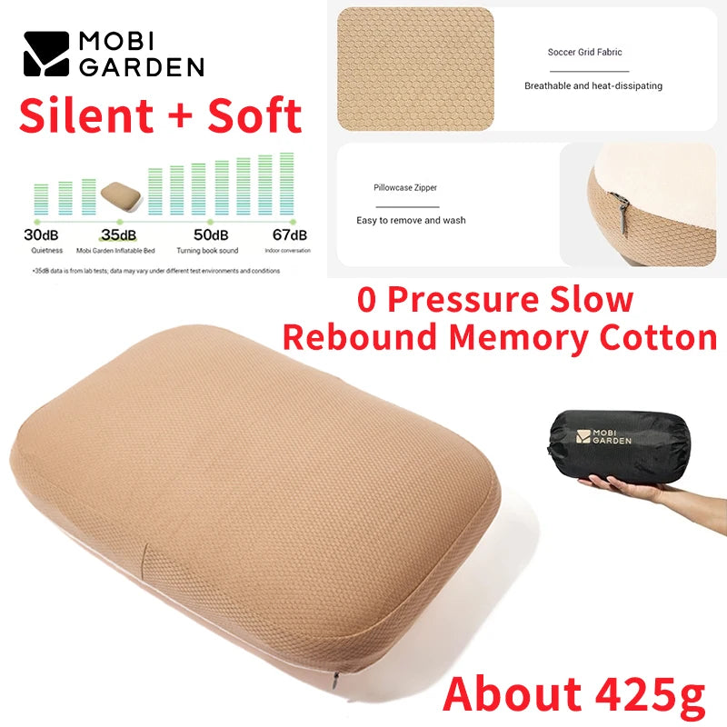 Mobi Garden Memory Foam Camping Pillow – Compact & Washable Camping Pillow Vue