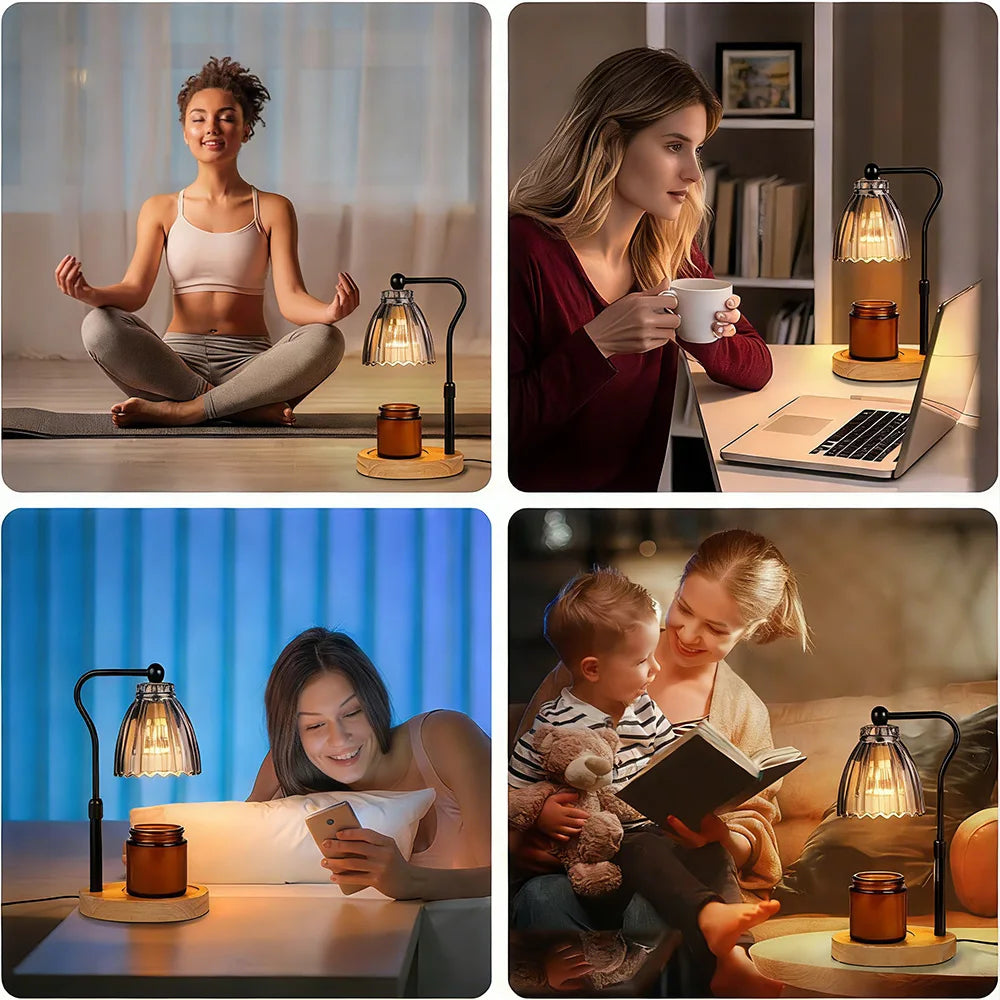 Fragrance Candle Warmer Lamp with Timer Dimmer Nordic Heat Aromatherapy Wax Melting Lamp for Birthday Gifts Office New HomeDecor Vue