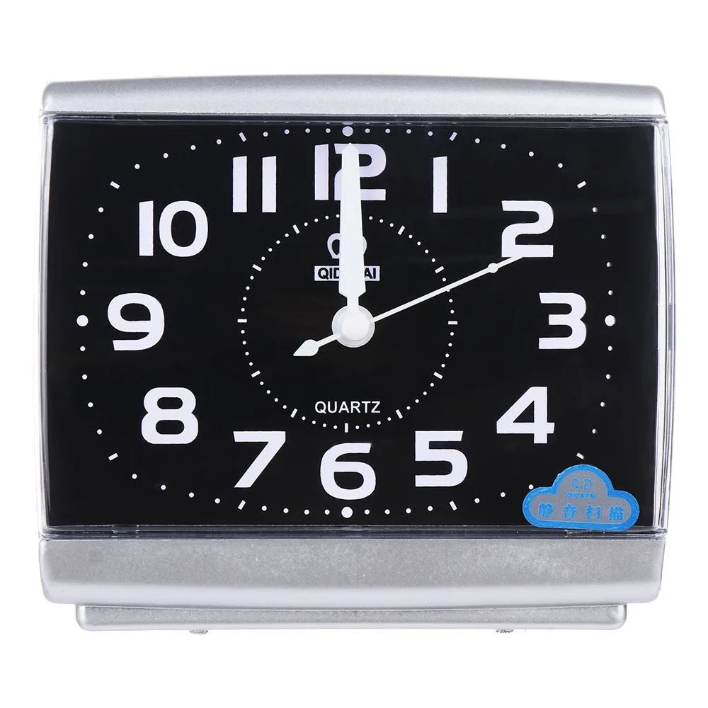 Practical Silent Square Digital Alarm Clock Simple Easy to Read Bedside Wake-up Clock Desk Mute Clock Desktop Vue Black
