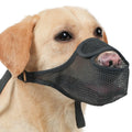 Breathable Mesh Dog Muzzle Anti-Bite Adjustable Strap Dog Mouth Cover Long Mouth Scavenging Prevention Pet Mouth Mask Vue Black-XL