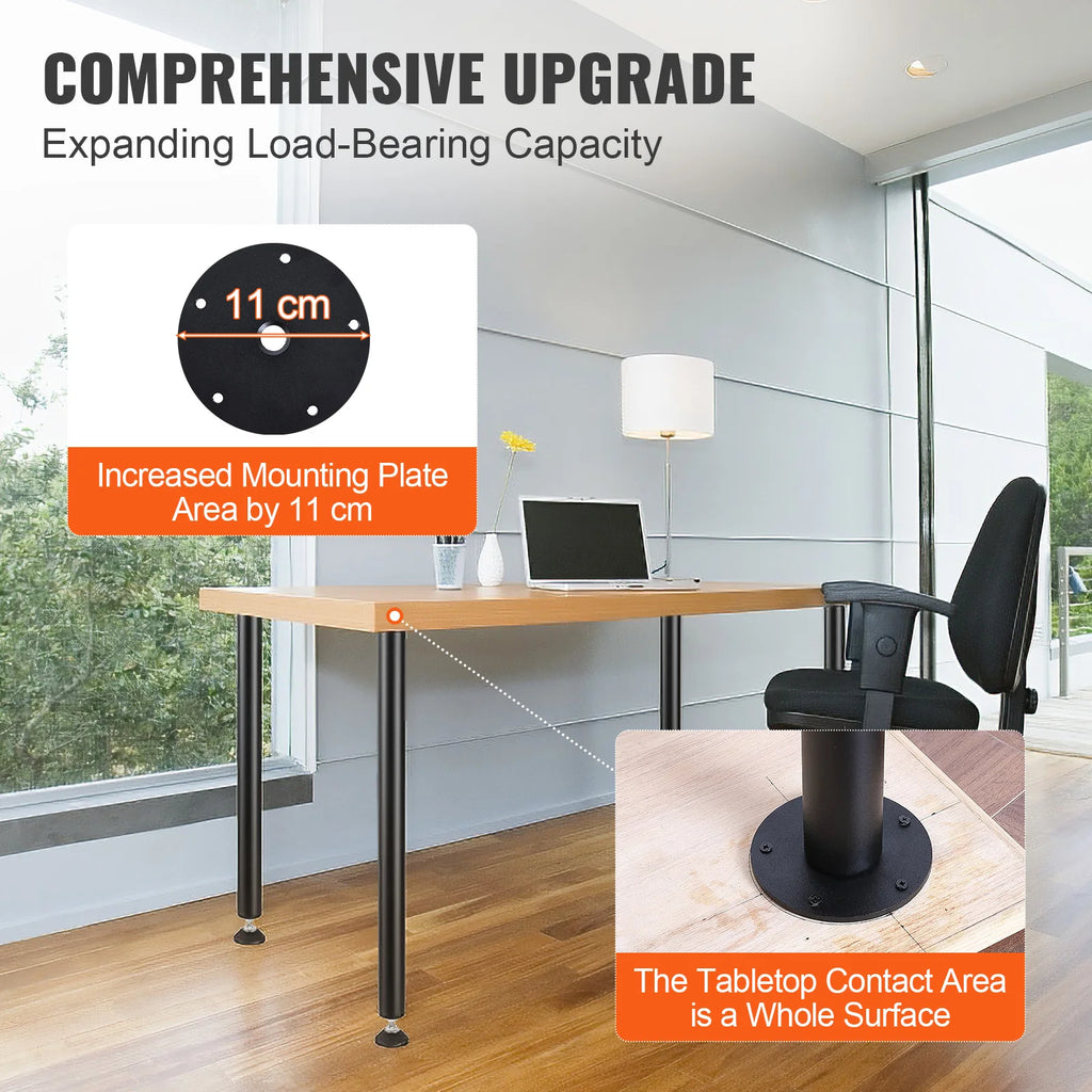 Heavy Duty 28" Steel Table Legs Adjustable Foot Cup Set of 4 Furniture Table Legs Vue