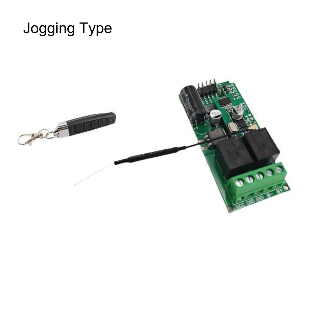 433MHz Wireless Remote Control DC Brushed Motor Driver 5V-60V Forward Reverse Controller Self-locking Jog Mode for Smart Curtain Vue