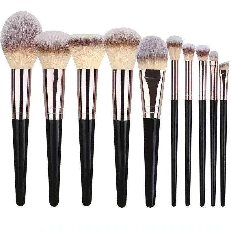 3-20pcs Makeup Brushes Set Kabuki Blending Beauty Tools for Foundation Concealer Powder Eyeshadow Blush Cosmetic Beauty Tool Vue 10BK