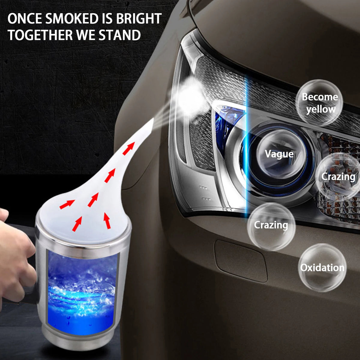 Car Headlight Polish Repair Tool Headlamp Polishing Kit Heating Atomization Cup Electrical Heating Cup with Anti-Drip Nozzle Vue