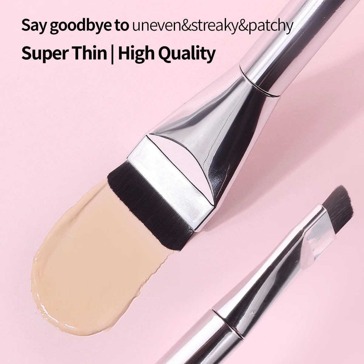 Ultra-thin foundation makeup brush, high-density facial and body Kabuki makeup brush, seamless concealer makeup brush for founda Vue