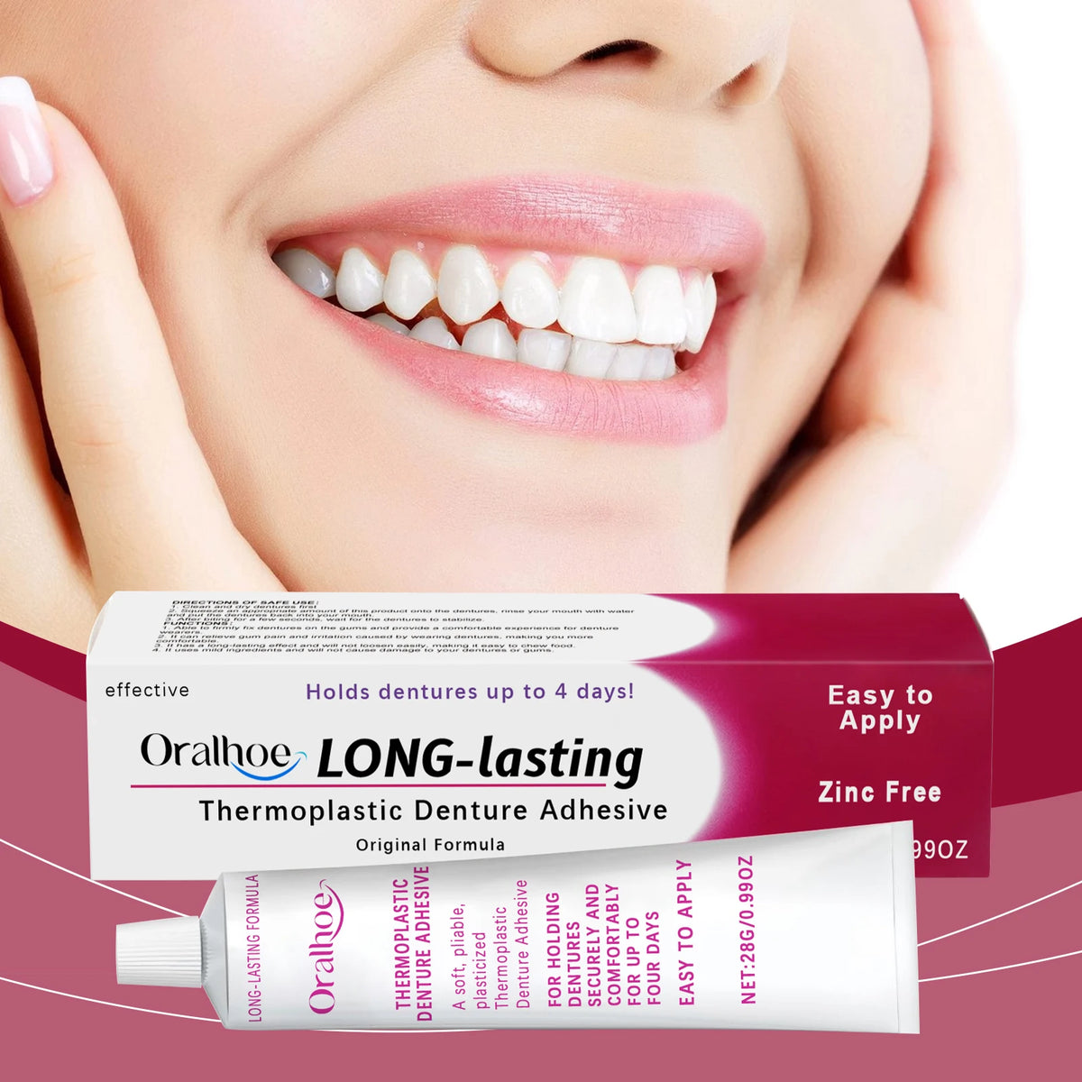 Thermoplastic Denture Adhesive Long-lasting Denture Fixing Adhesive Improve Comfort Denture Care Products Odontologia Vue