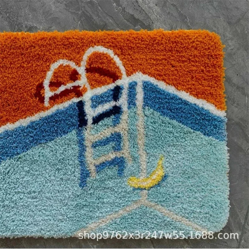Modern Flocked Absorbent Non Slip Door Mat Entry Rug Plush Bathroom Bedroom Floor Mat For Home Cozy Decor For Her Christmas Gift Vue