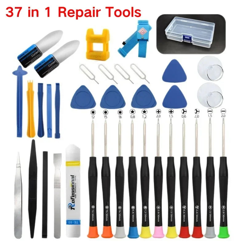 40 in 1 Mobile Phone Repair Tools Disassemble Repair Set for iPhone Screwdriver Combination Skid Multi Function Disassembly Kit Vue 37 in 1 Set