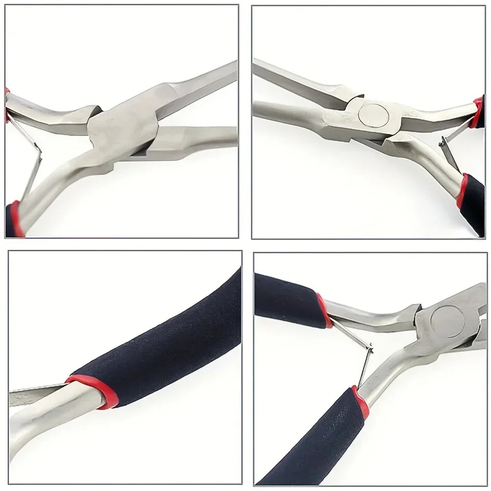 vvocci 1PC Needle Nose Plier Multi tool Repair Hand ToolLong Nose Plier Forceps Vue