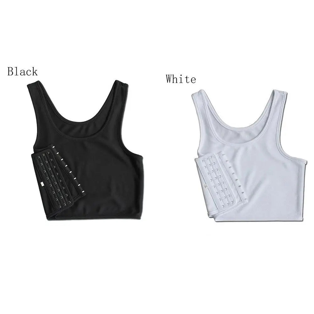 Reinforced Flat Vest Breast Tank Tops Trans Lesbian Corset Chest