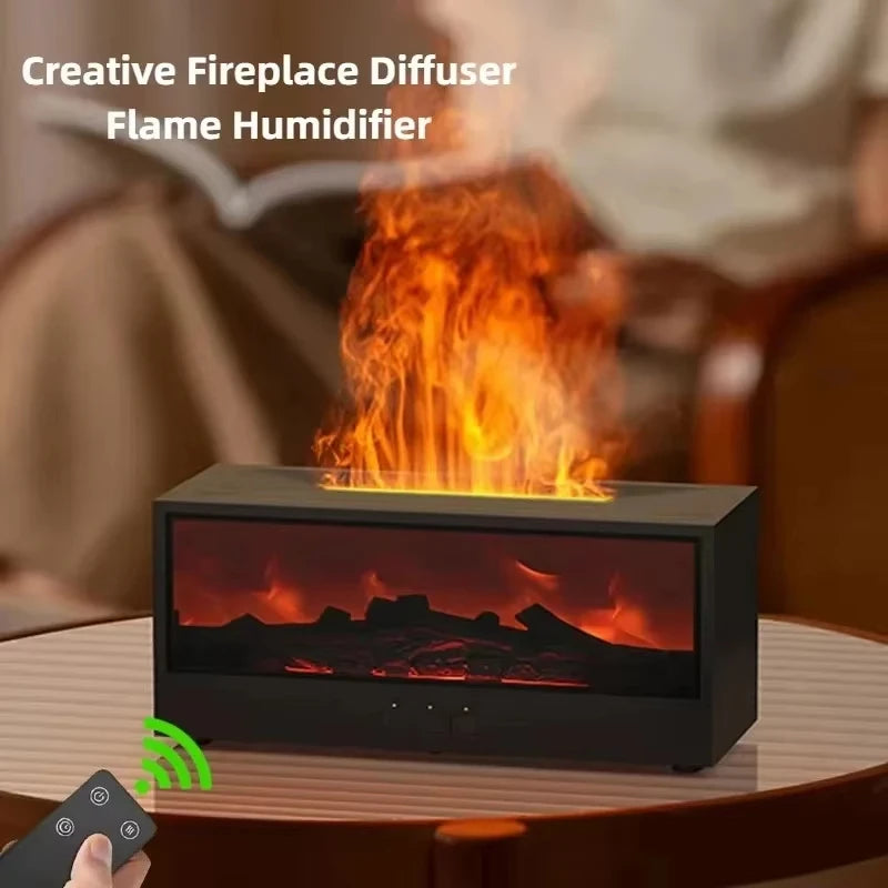 7-color Flame Air humidifier Aromatherapy Diffuser Essentialoils Large capacity durability silent Vue