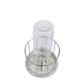Large Capacity Turtle Stainless Steel Feeder Wear Resistant Fence Design Tortoise Food Dish Anti-overflow Wide Mouth Vue Style B L