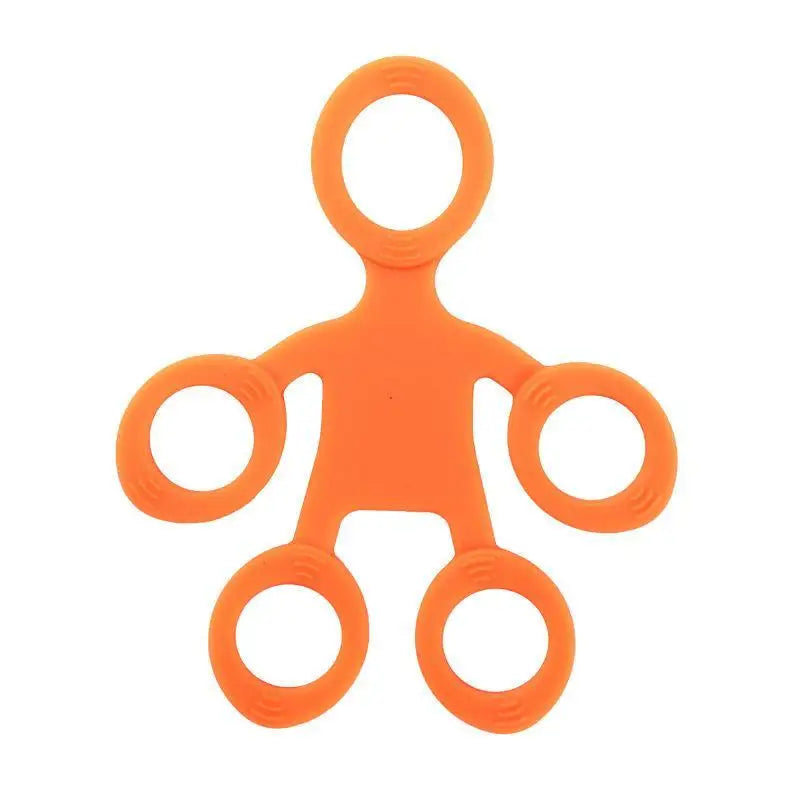 Finger Grip Silicone Ring Exerciser Antistress Resistance Band Fitness Stretcher 3 Levels Ibs Finger Sensory Toy For Autism ADHD Vue Orange A