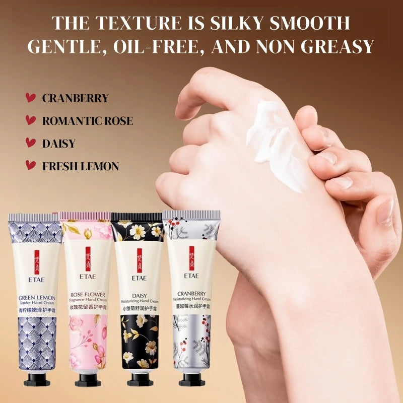 Flower and Fruit Essence Fragrance Moisturizing Set, Hydrating Body Lotion, Moisturizing Hand Cream Set, Gift Box, Instantly Absorbs the Refreshing Floral Fragrance from the Fingertips, Leaving Your Hands Glowing and Tender Vue