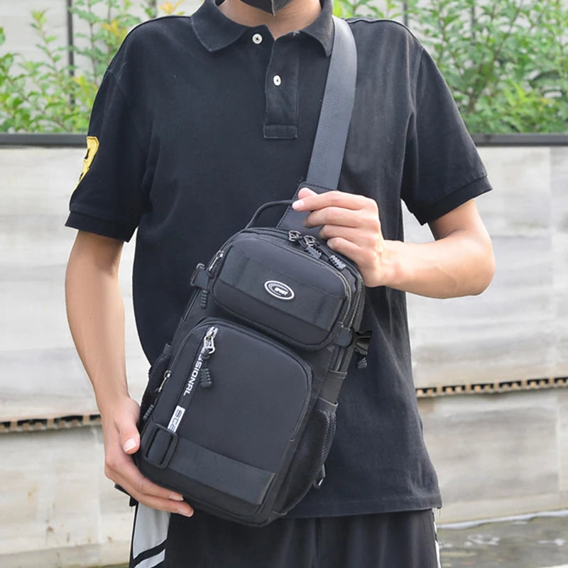 Riding Backpack Men Men's Chest Bag Casual Single Shoulder