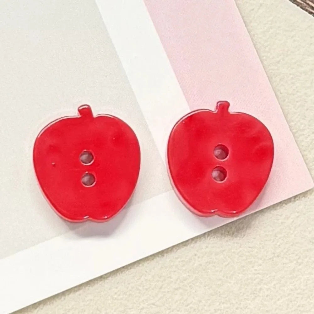 40pcs Fashionable Peach Colored Fruits Buttons 2 Holes Creative Mango Buttons Resin Cute Orange Buttons Clothes Accessories Vue