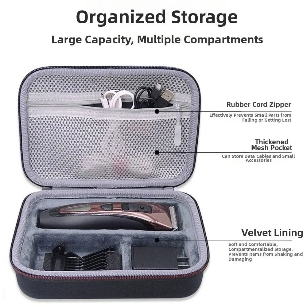 Waterproof Hair Trimmer Storage Box Shockproof Portable Shaver Protective Case EVA Anti-Scratch Electric beard grooming Cover Vue