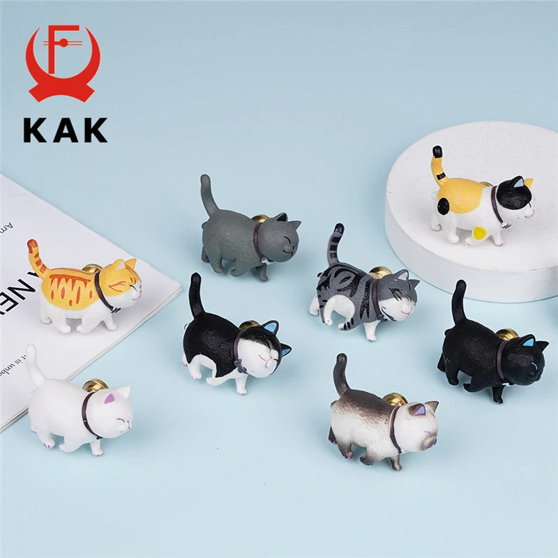KAK Animal Shape Cabinet Knobs Handles for Kids Room Lovely Decorative Wall Hooks Hats Clothes Hanging Hooks Furniture Handle Vue