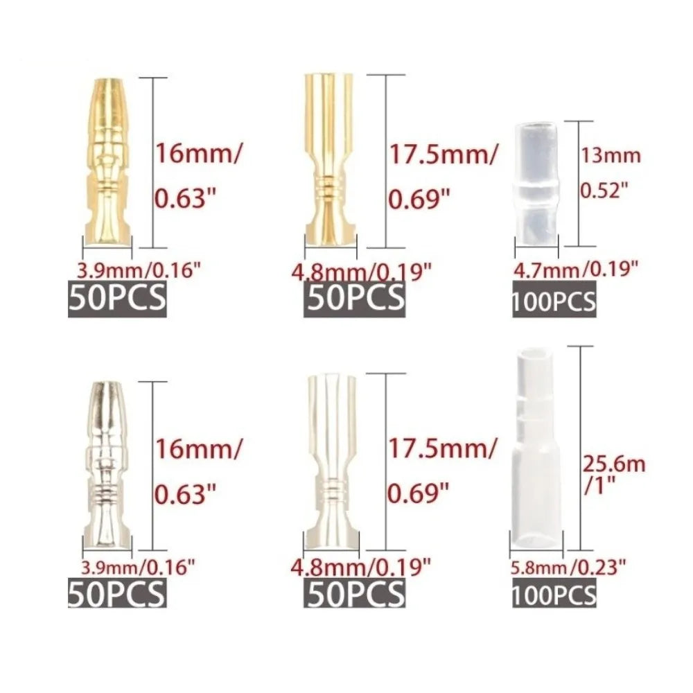Tinplate Wire Terminal Copper Round Lug Cold Pressure Terminal Set Terminal Connector Bare Nose Lugs Circular Crimping Terminal Vue